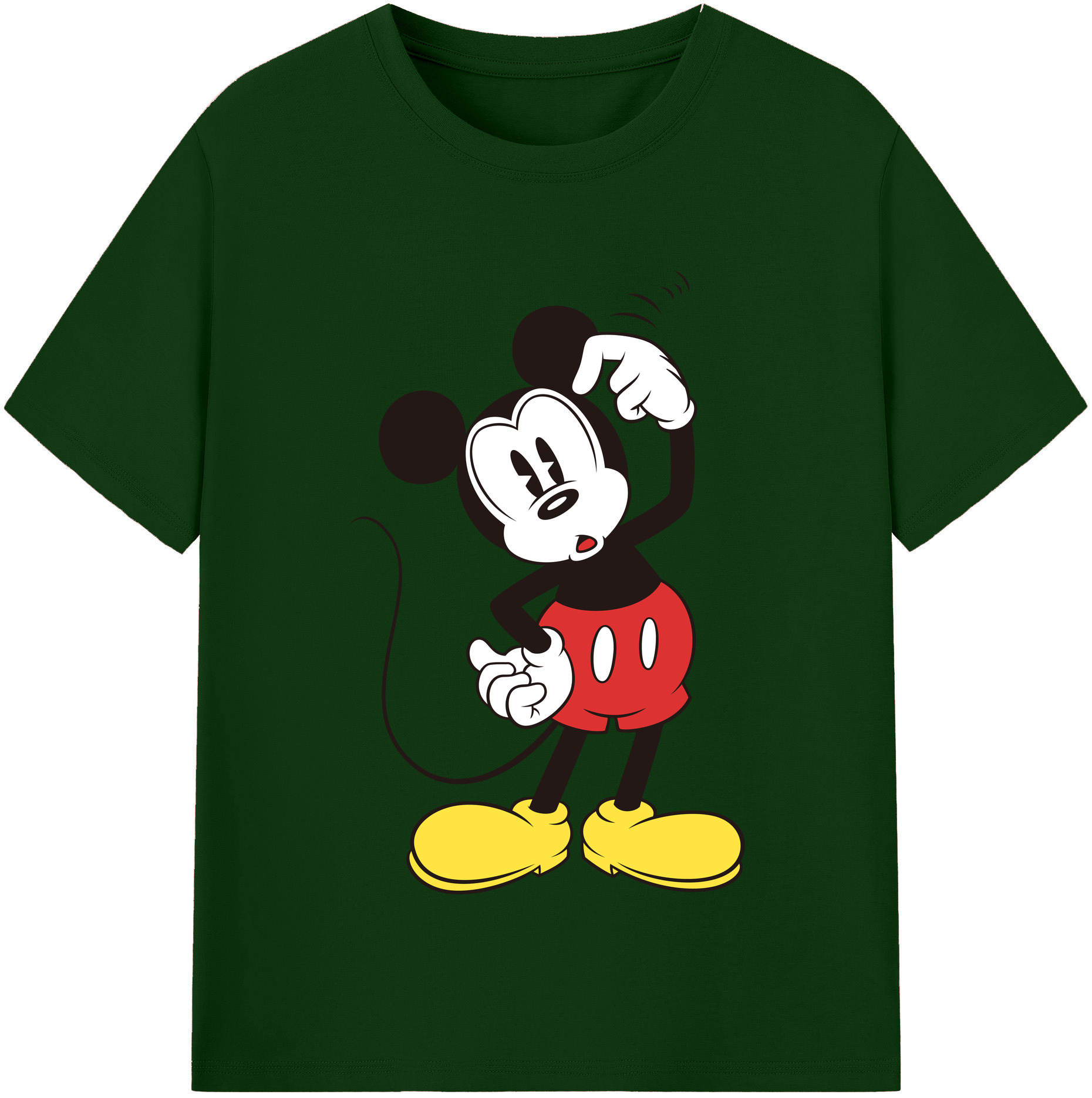 （画像用） ミッキーマウス Mickey Mouse 綿100％半袖Tシャツ（フロントプリント）